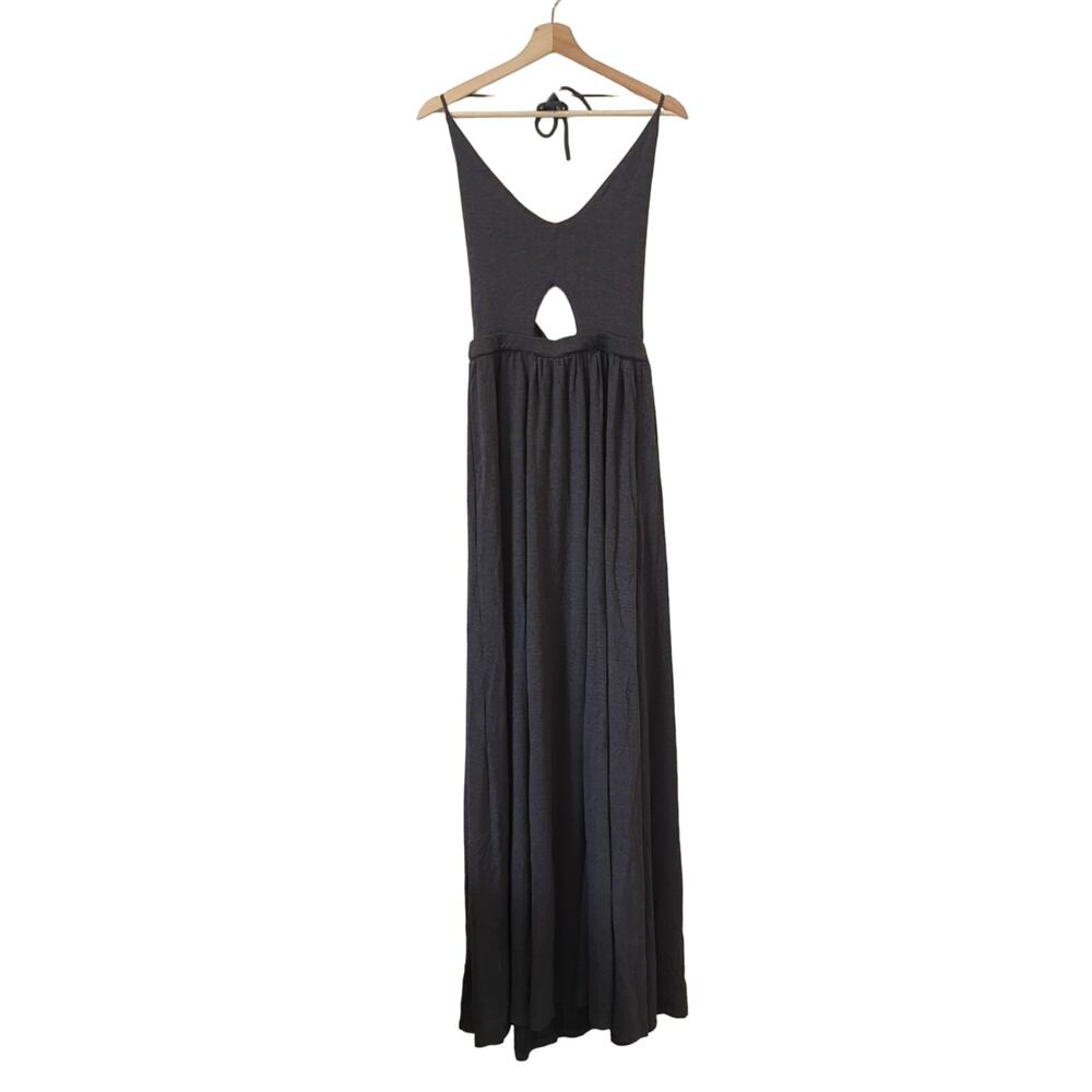 Go Couture Womens Dress Made in USA Stretchy Modal Soft Maxi‎ Casual Gray Medium